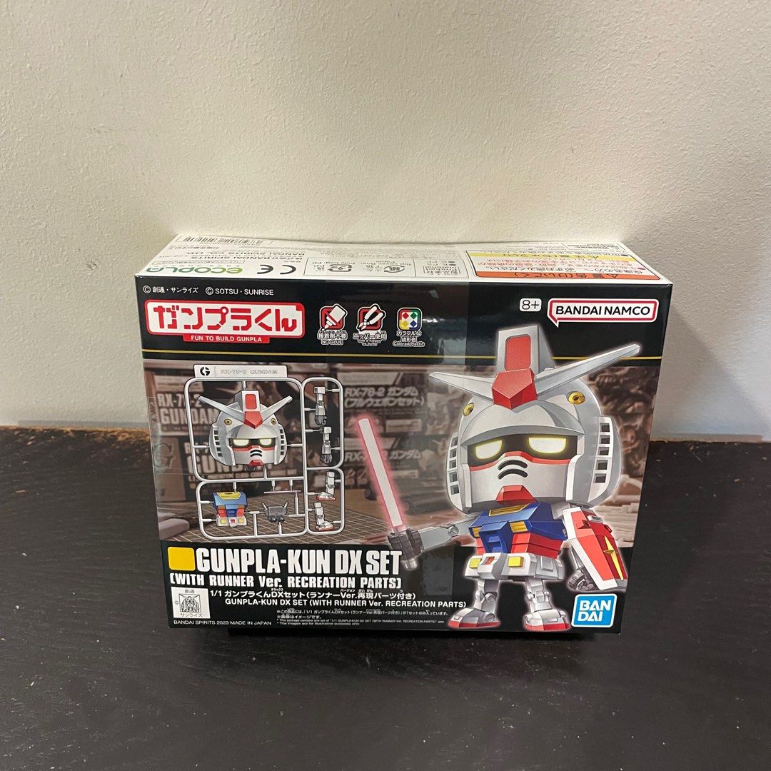 BANDAI SPIRITS Gunpla-kun Shaazaku-kun DX Set (Runner Ver., avec pièces de reproduction), échelle 1/1, modèle en plastique à code couleur