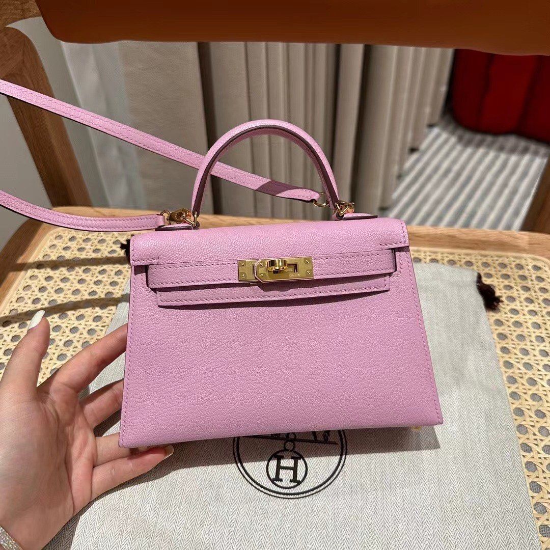 Hermes mini kelly pink, Women's Fashion, Bags & Wallets, Tote Bags on  Carousell