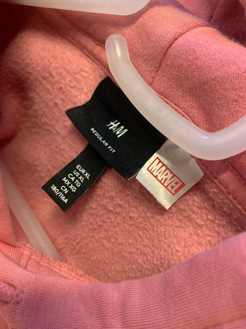 Hu0026M Marvel Pink Hoodie, Women's Fashion, Coats, Jackets and Outerwear on  Carousell
