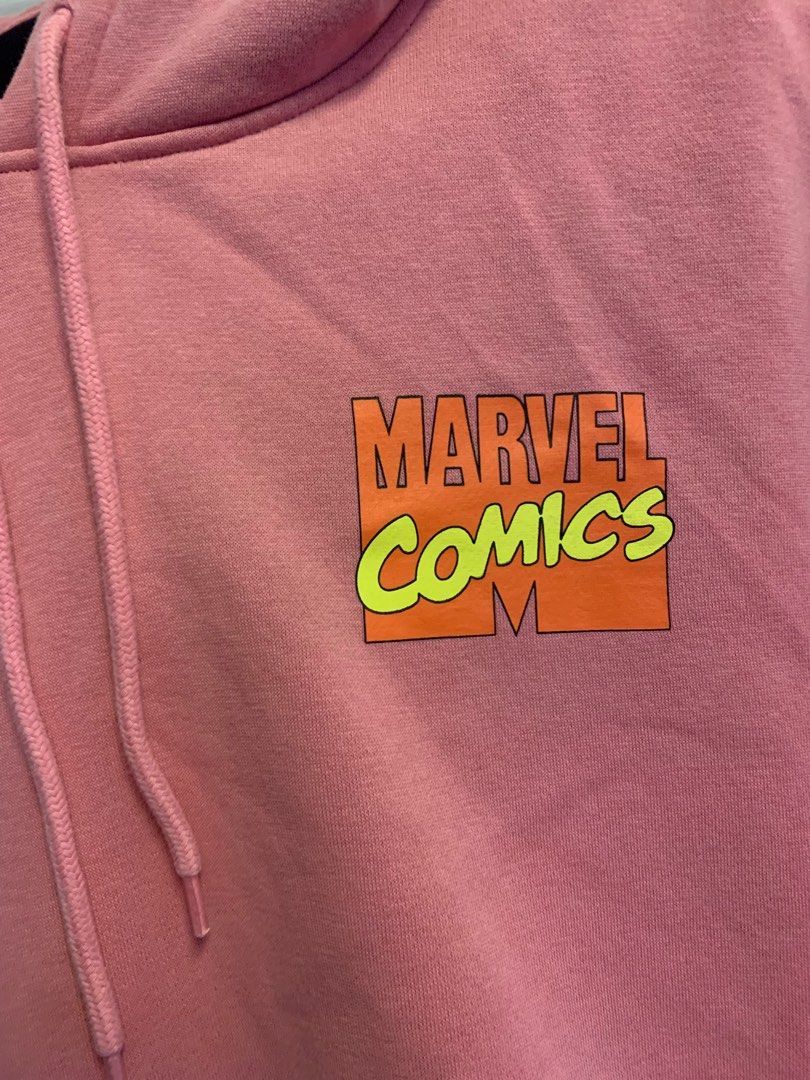 Hu0026M Marvel Pink Hoodie, Women's Fashion, Coats, Jackets and Outerwear on  Carousell