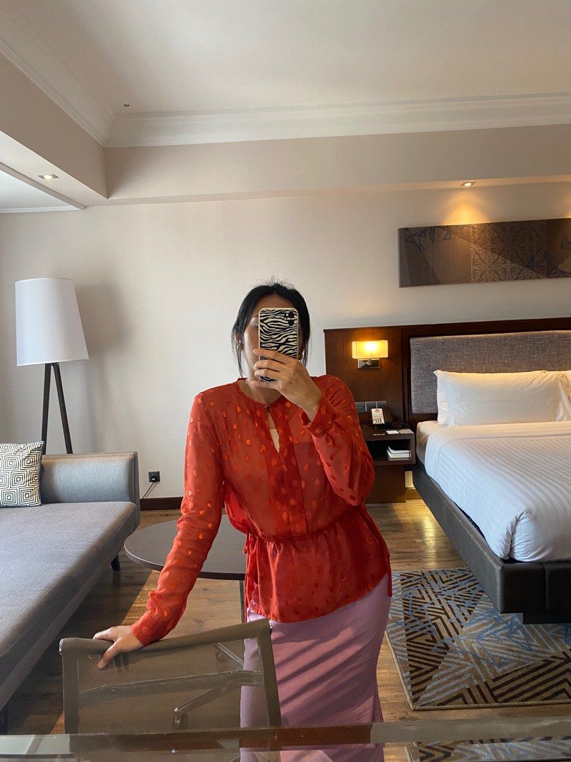 H&m store sheer blouse