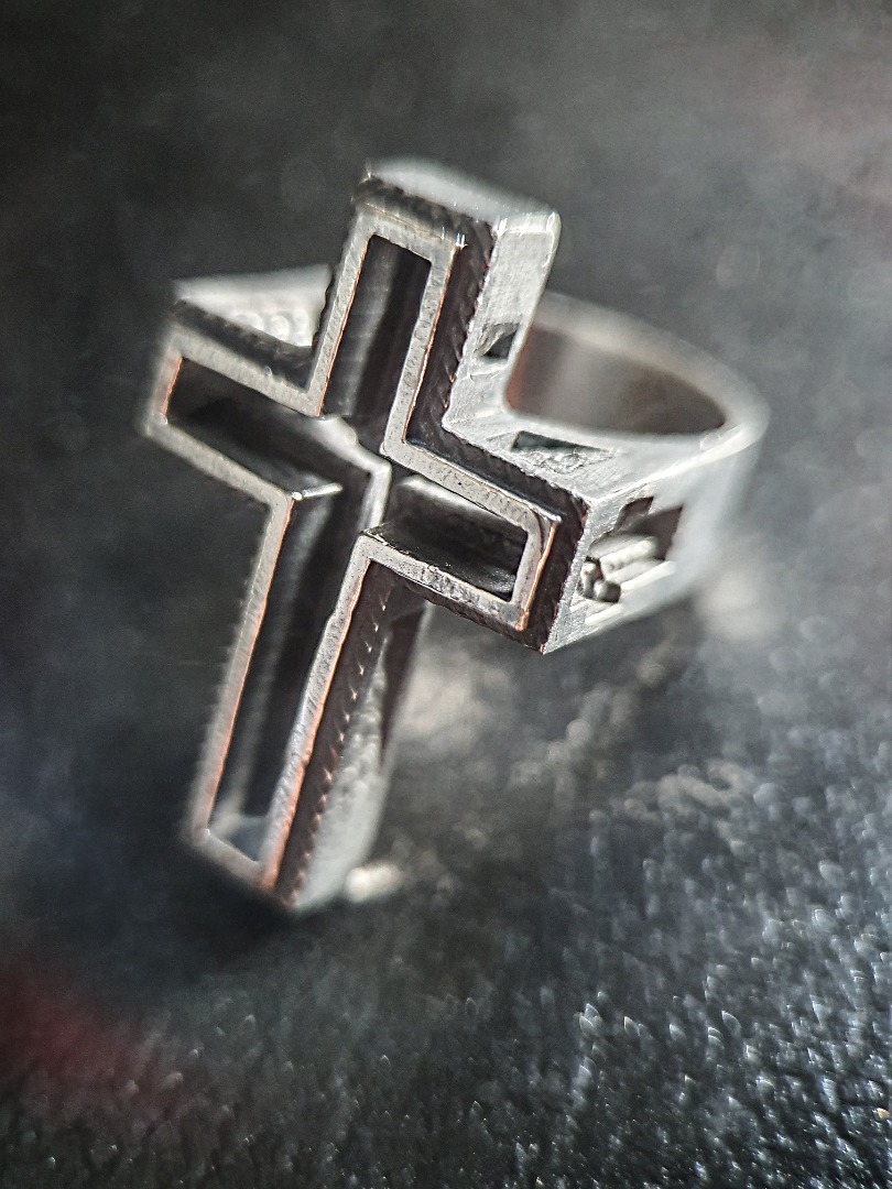 Silver Cross Ring Signet Men's Ring Christian Rings Religious Men Jewelry —  Discovered