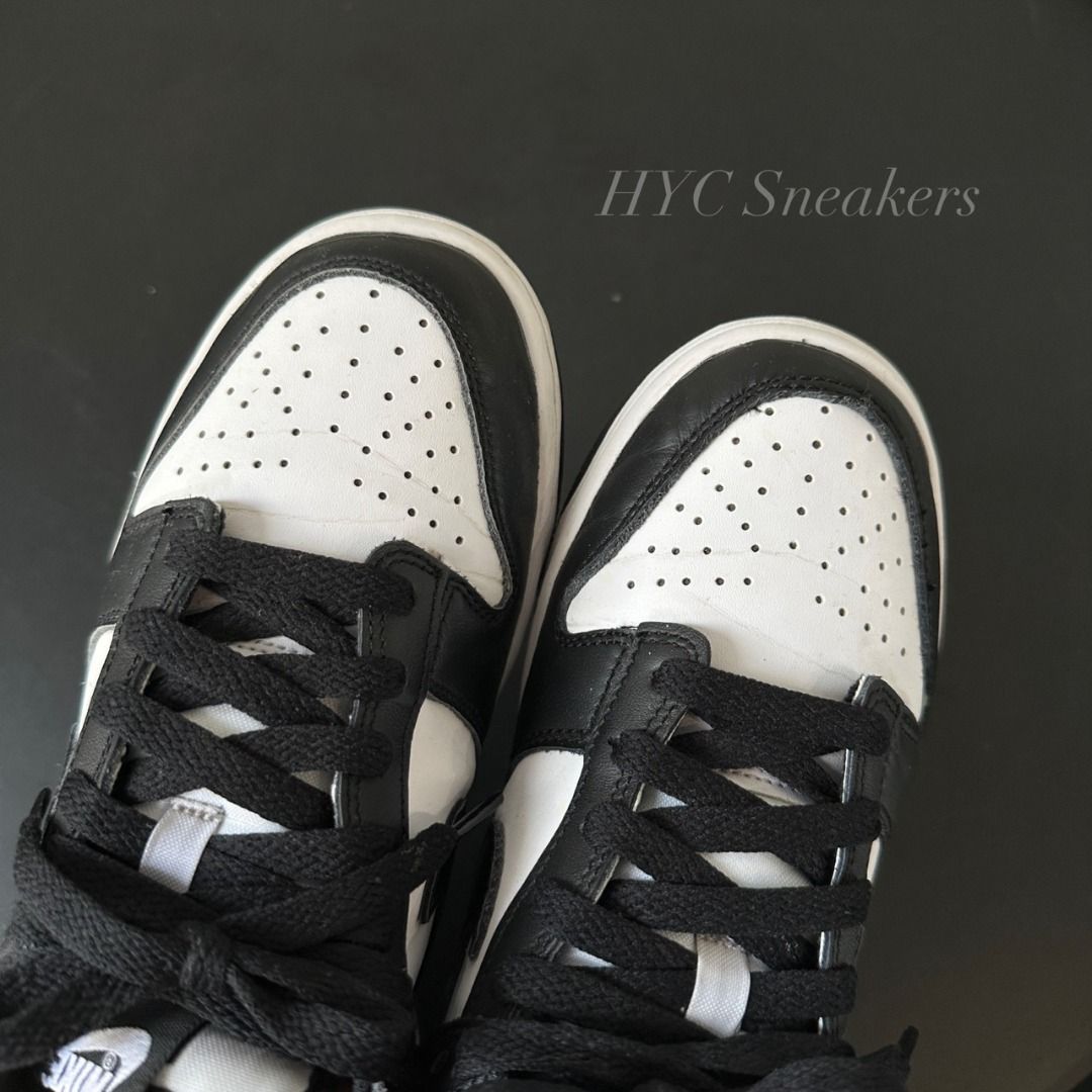 HYC] NIKE DUNK LOW RETRO 黑白熊貓PANDA 24CM DD1391-100 裸鞋, 她的