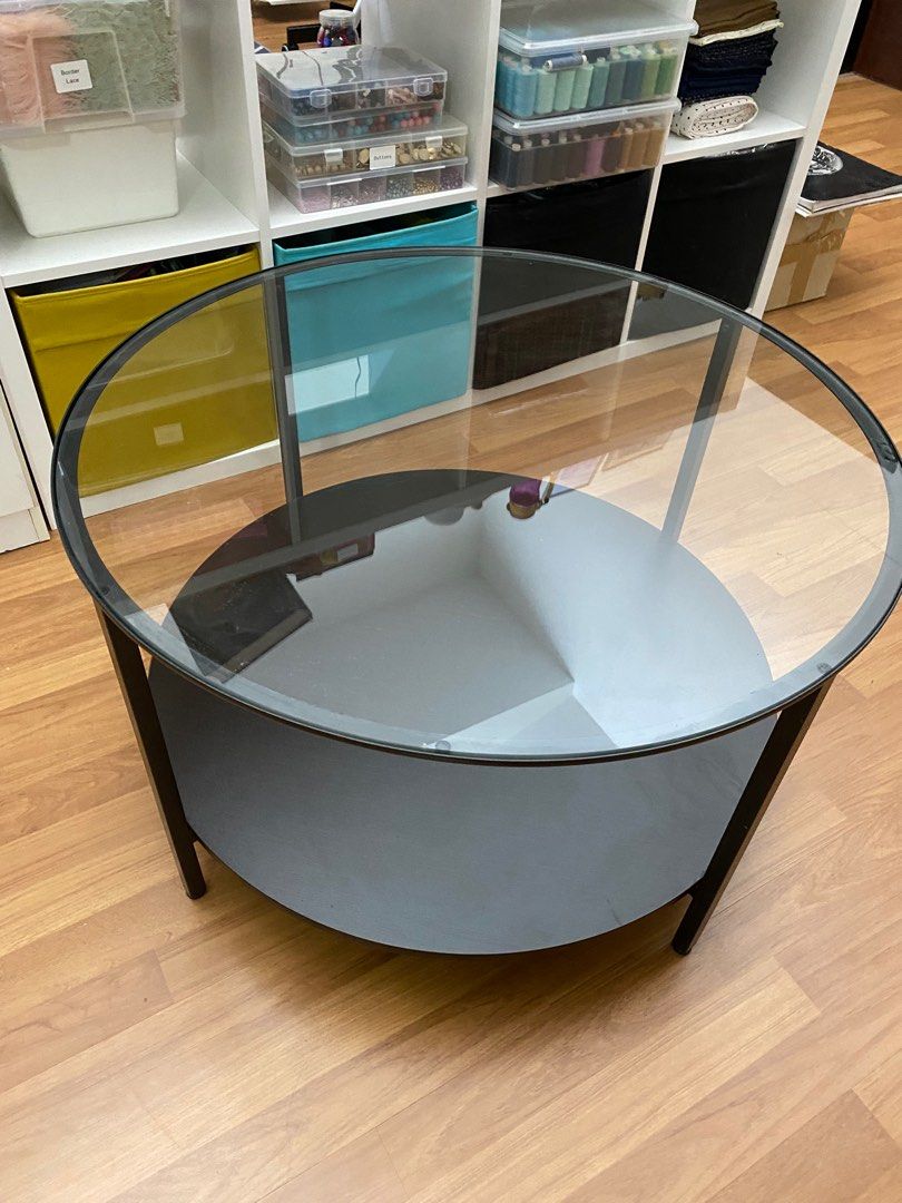 IKEA VITTSJO coffee table black, Furniture & Home Living, Furniture