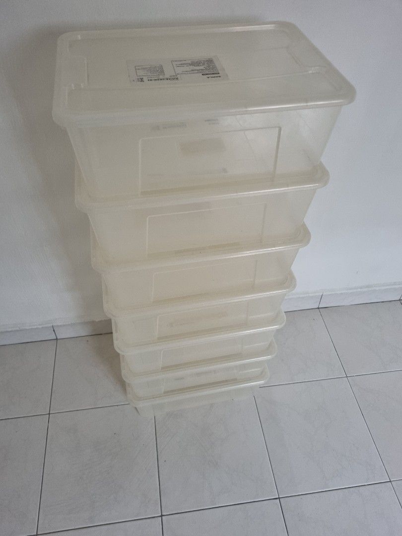 IKEA plastic storage box x 7 pcs, Furniture & Home Living, Furniture