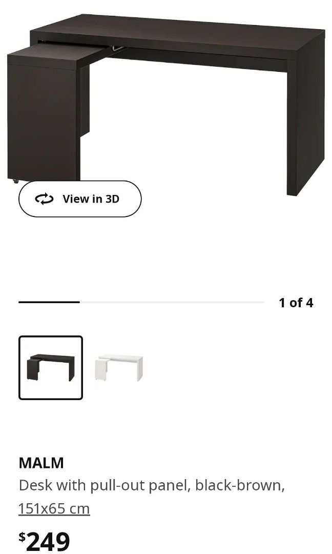 Ikea Study Desk, Furniture & Home Living, Furniture, Tables & Sets on Carousell