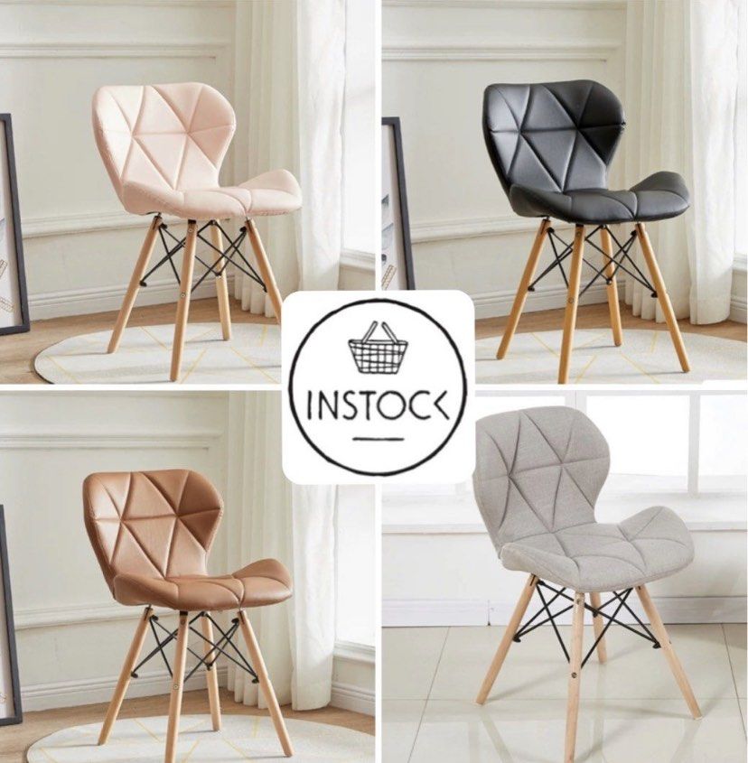 Simple wooden sales desk chair