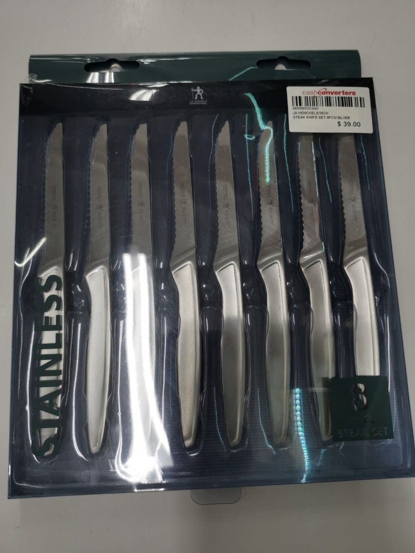 JA HENCKEL SILVER STEAK KNIFE SET, Furniture & Home Living, Kitchenware