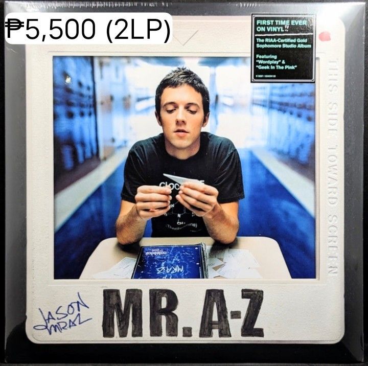 Jason Mraz Vinyl record/album (Category: Vinyls) located in Manila. Submitted by jhenaloymerchandise (Listing ID 1243816583, Image 1). Description: Jason Mraz – Mr. A-Z (2LP) = ₱5,500 Jason Mraz - Lalalalovesongs = ₱3,500 Jason Mraz – Mystical Magical Rhythmical Radical Ride = ₱3,750 Jason Mraz - Look for the good (2LP) = ₱5,500 all brand new sealed made in E.U.