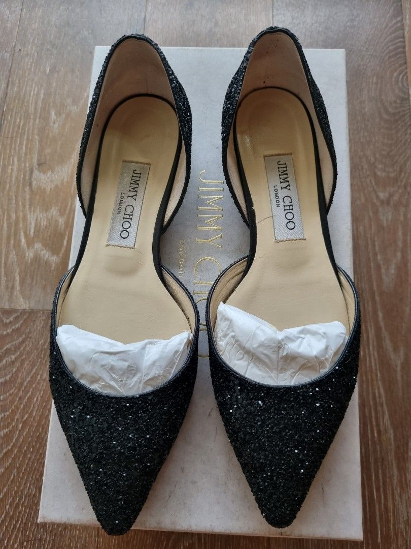 Jimmy choo glittery black Luxury, Sneakers Footwear on