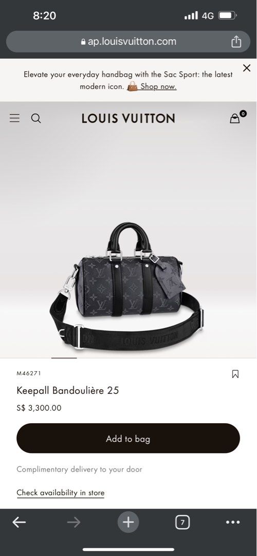 🆕 AUTHENTIC LVxYK KEEPALL 25 IN ECLIPSE REVERSE MONOGRAM, Luxury, Bags &  Wallets on Carousell