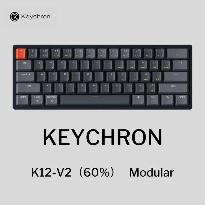 Keychron K12 | Prebuilt Mechanical Keyboard | 60% (61 Keys) | Red ...