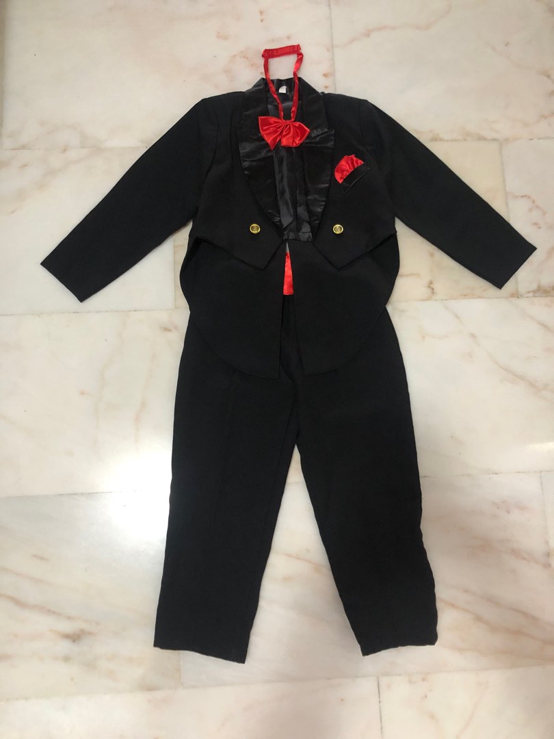 Child tuxedo jacket tails red discount