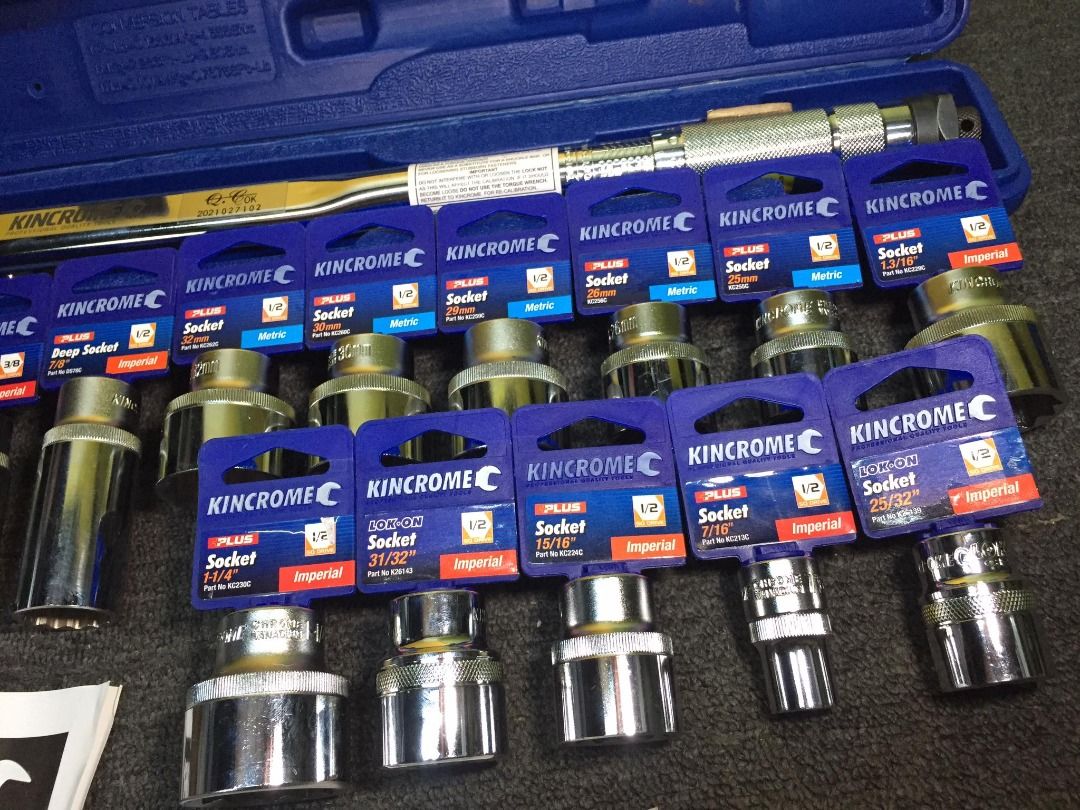 Kincrome TORQUE WRENCH 1/2" Heavy Duty 60340NM with 15pcs of Socket on