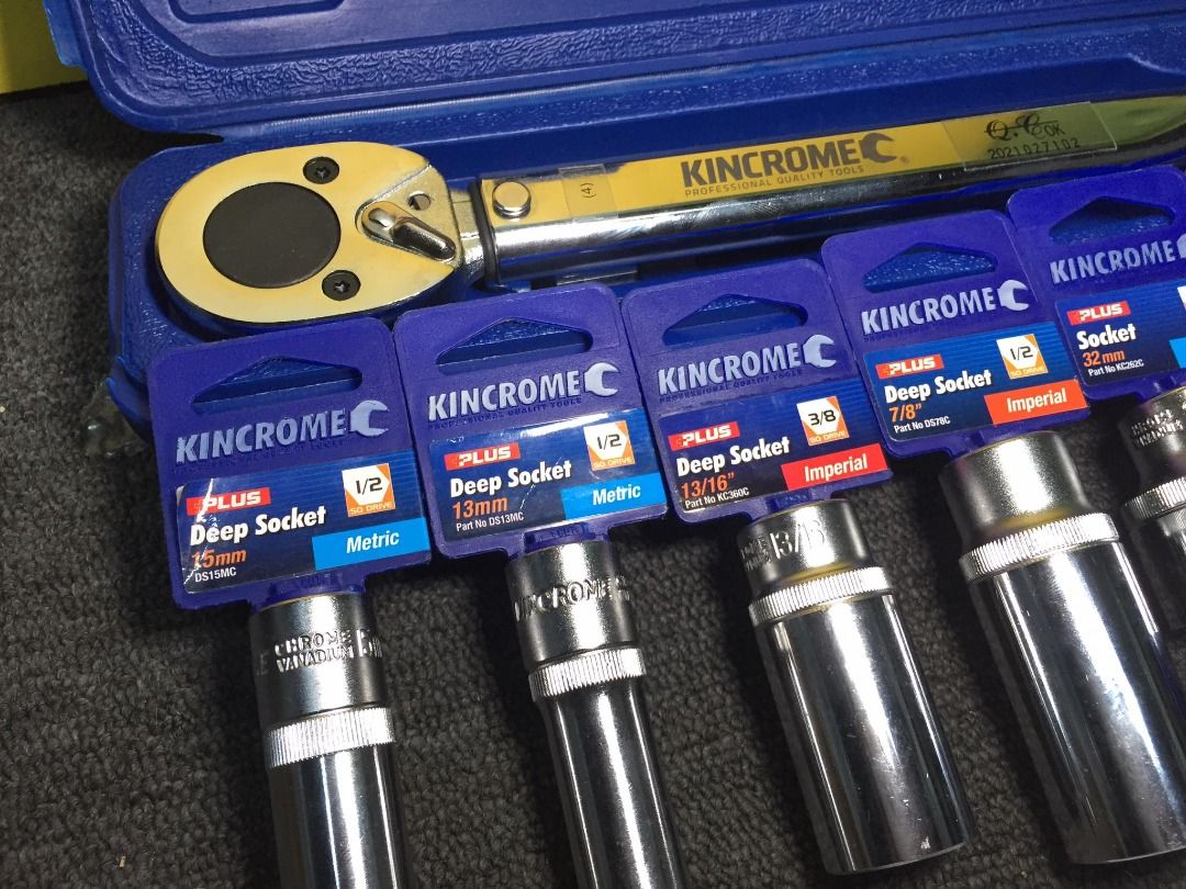 Kincrome TORQUE WRENCH 1/2" Heavy Duty 60340NM with 15pcs of Socket on