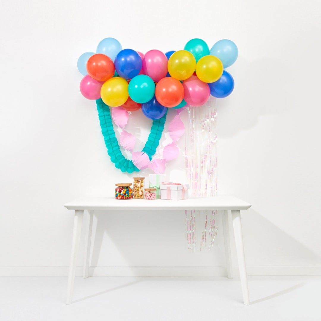 Kmart Anko Mini Mega Balloon Garland with Streamers & Tassels, Hobbies