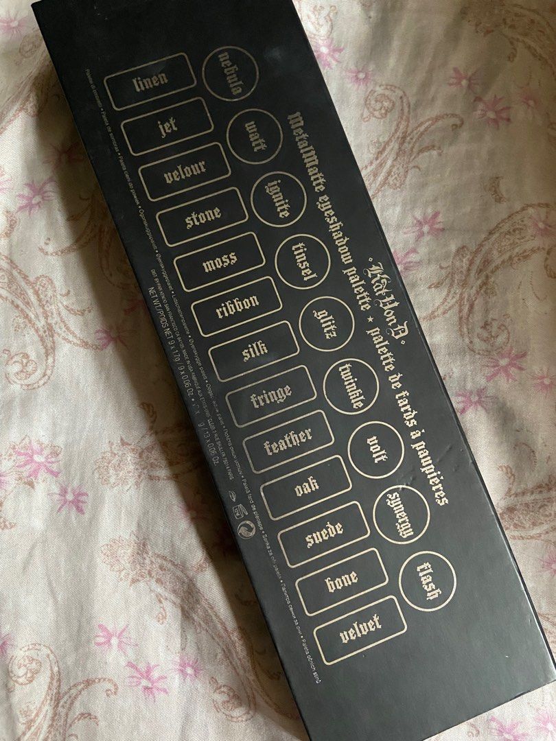KVD METAL MATTE EYESHADOW PALETTE (Category: Makeup) located in Bulacan. Submitted by trendsettersquad (Listing ID 1243782532, Image 3). Description: Super pigmented Original from US Palette with mirror Good as new. Swatched only. MOP: GCash/BPI MOD: Sh0pee checkout.