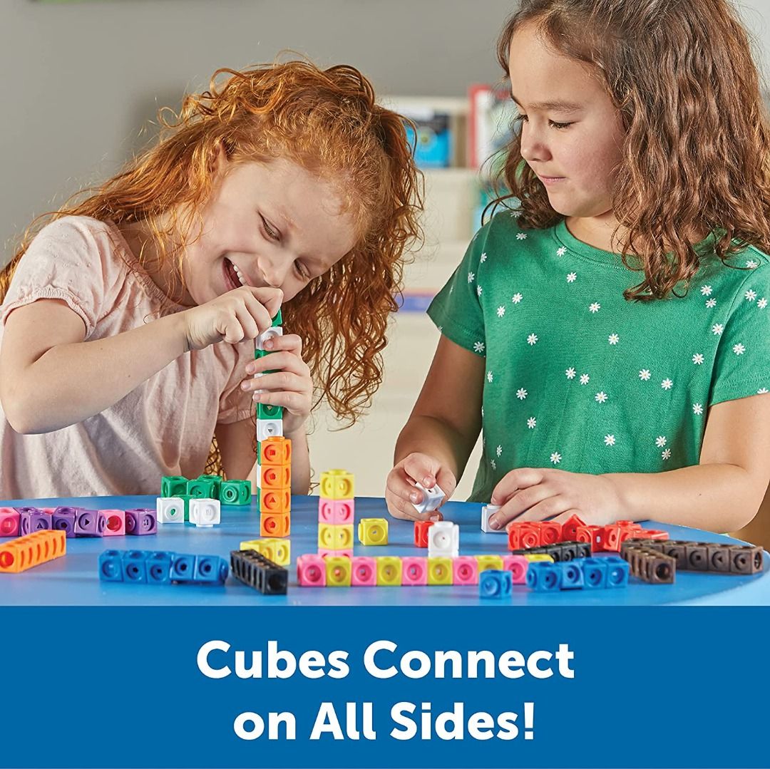 Learning Resources Mathlink Cubes-100 (Category: Educational & Learning Toys) located in Singapore. Submitted by youareback (Listing ID 1243858539, Image 3). Description: About this item Great for counting to 100 by ones and tens, grouping, and one-to-one correspondence Help students master math skills for academic success Cubes link together on all sides of each cube with geometric shape cutouts for more complex patterning activities MathLink Cu