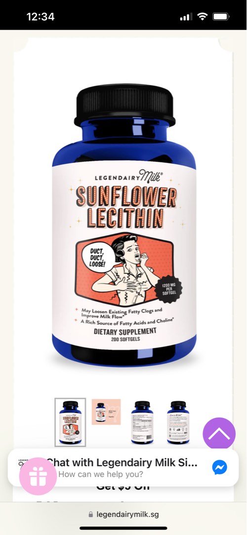 Legendairy Milk Sunflower Lecithin for clogged ducts Organic