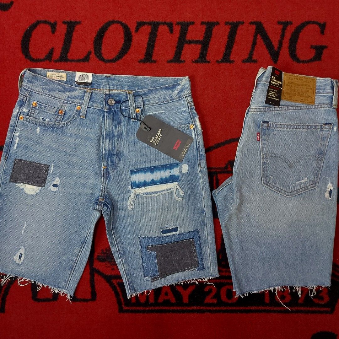 Levi ripped sales jean shorts