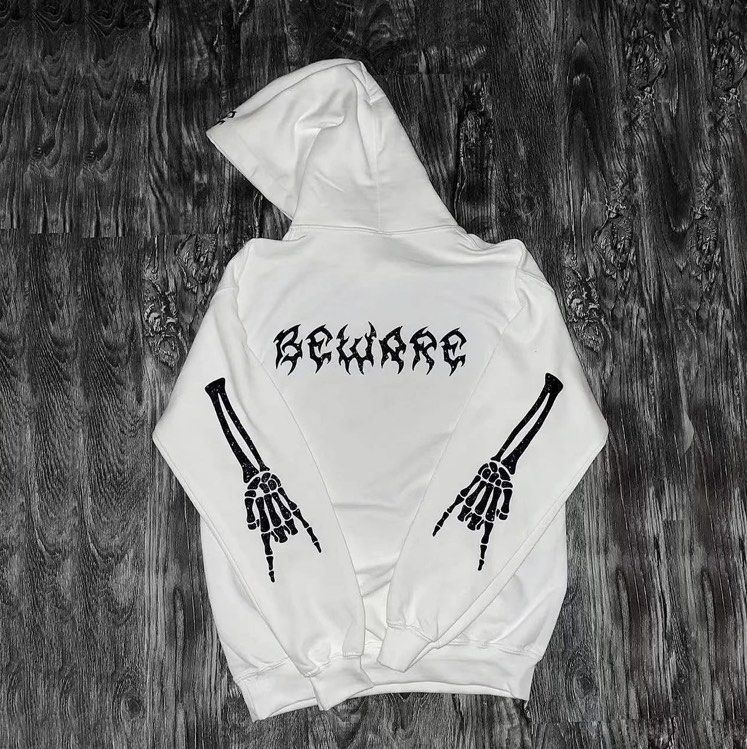 White revenge hoodie top