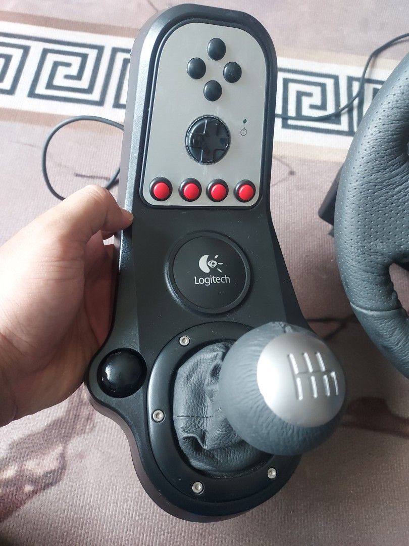 LOGITECH G27 RACING WHEEL & G27 6 SPEED SHIFTER (UNTESTED CONDITION)