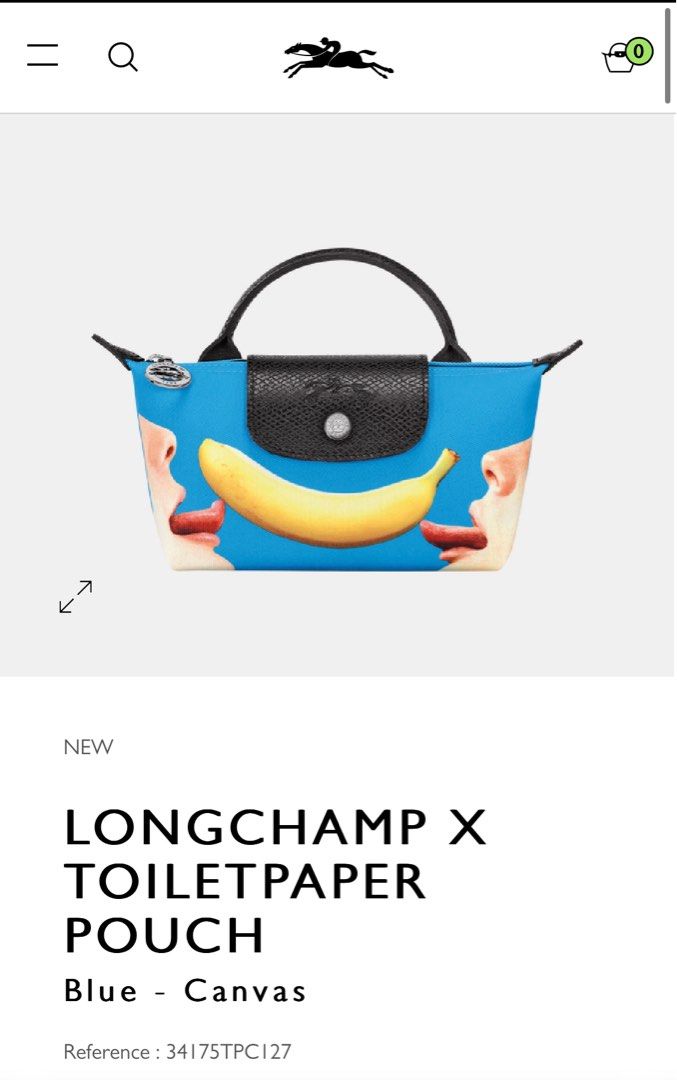 Longchamp x Toiletpaper Pouch, Luxury, Bags & Wallets on Carousell