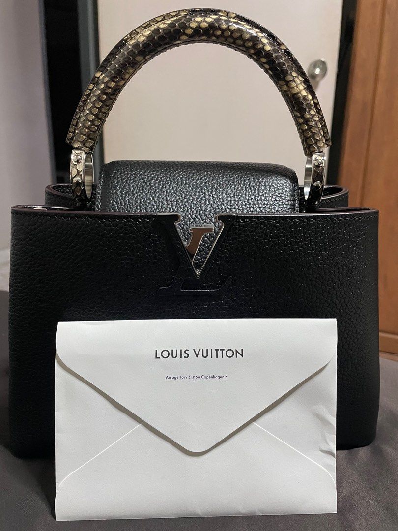 Louis Vuitton Capucines Taurillon Leather Python Galet PM Bag
