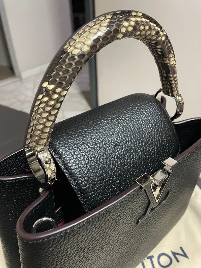 Almost Brand New Louis Vuitton Capucines Bb Shoulder Bag Leather Gold HARDWARE. Super Luxurious, Comes with dustbag, Removable Strap and Box.