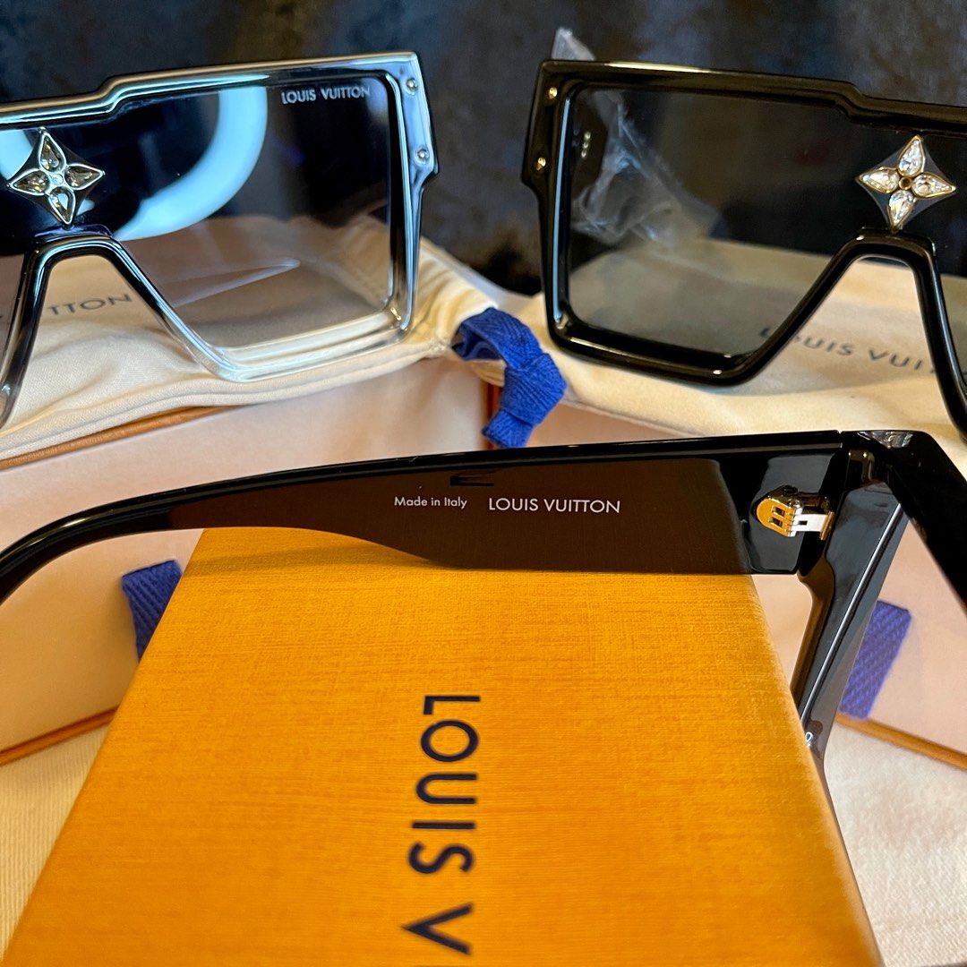 Louis Vuitton Cyclone Sunglasses Black (Z1790W/E) in Acetate with