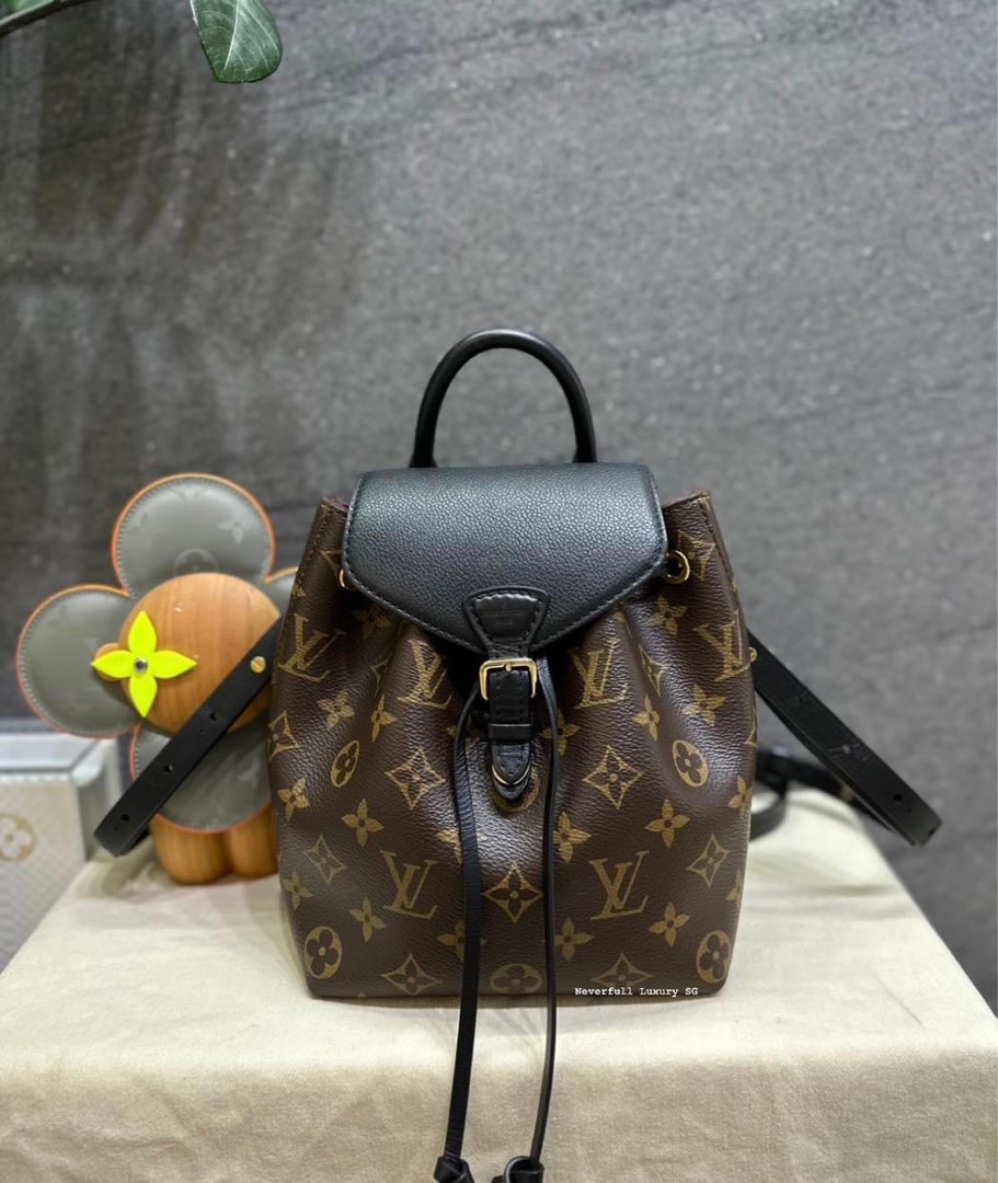 Louis Vuitton Montsouris BB Backpack Monogram Noir, Luxury, Bags & Wallets  on Carousell