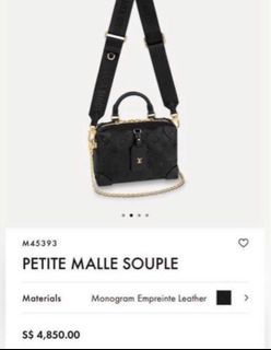 Louis Vuitton PETITE MALLE Petite malle souple (M45393, M45571)