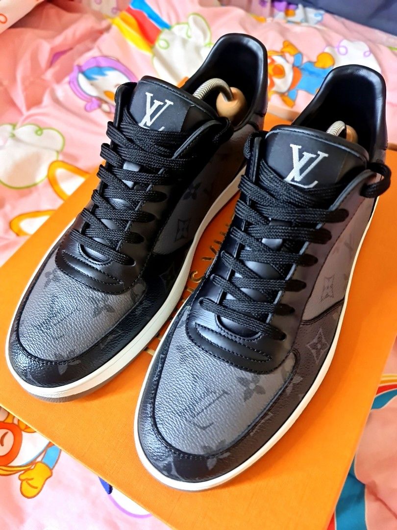 Rivoli leather high trainers Louis Vuitton Grey size 42 EU in Leather -  35006585