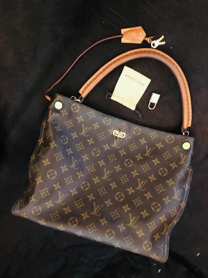 Louis Vuitton Brown Damier Ebene Hampstead PM Leather Cloth Pony