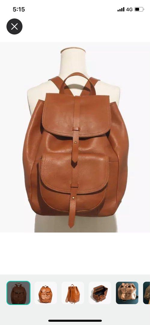 Madewell transport rucksack leather, Women display picture 1