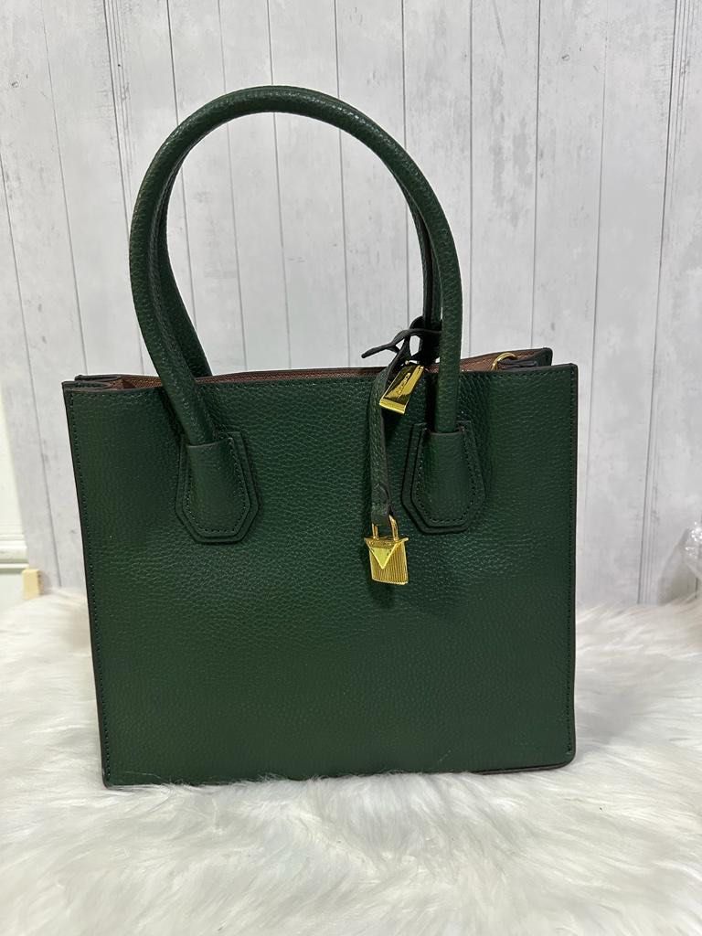 Emerald green top michael kors bag
