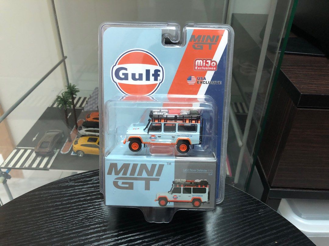 Mini Gt Gulf land rover defender, Hobbies & Toys, Toys & Games on Carousell