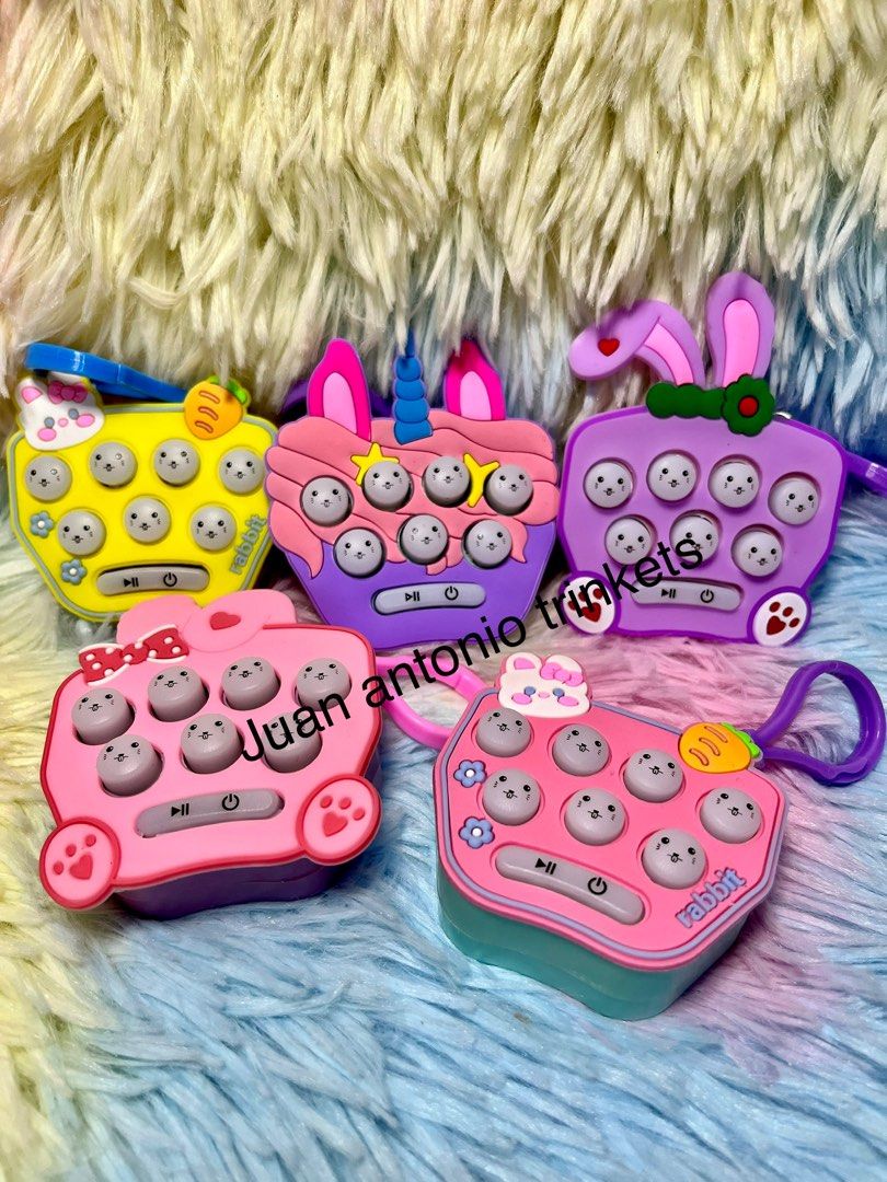 Mini Whac-A-Mole- keychain Game Toy (Category: Character Goods) located in Taguig. Submitted by unoragasa (Listing ID 1243827553, Image 1). Description: Mini Whac-A-Mole- keychain Game Toy Packaging size: 5x2x7cm Material: Plastic Battery included ₱110.00 📩DM @ Juan Ntonio Trinkets Online Shop⭐️.