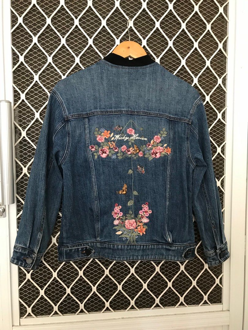 Miss sixty designer Wicky Hassan embroidered denim jacket on Carousell
