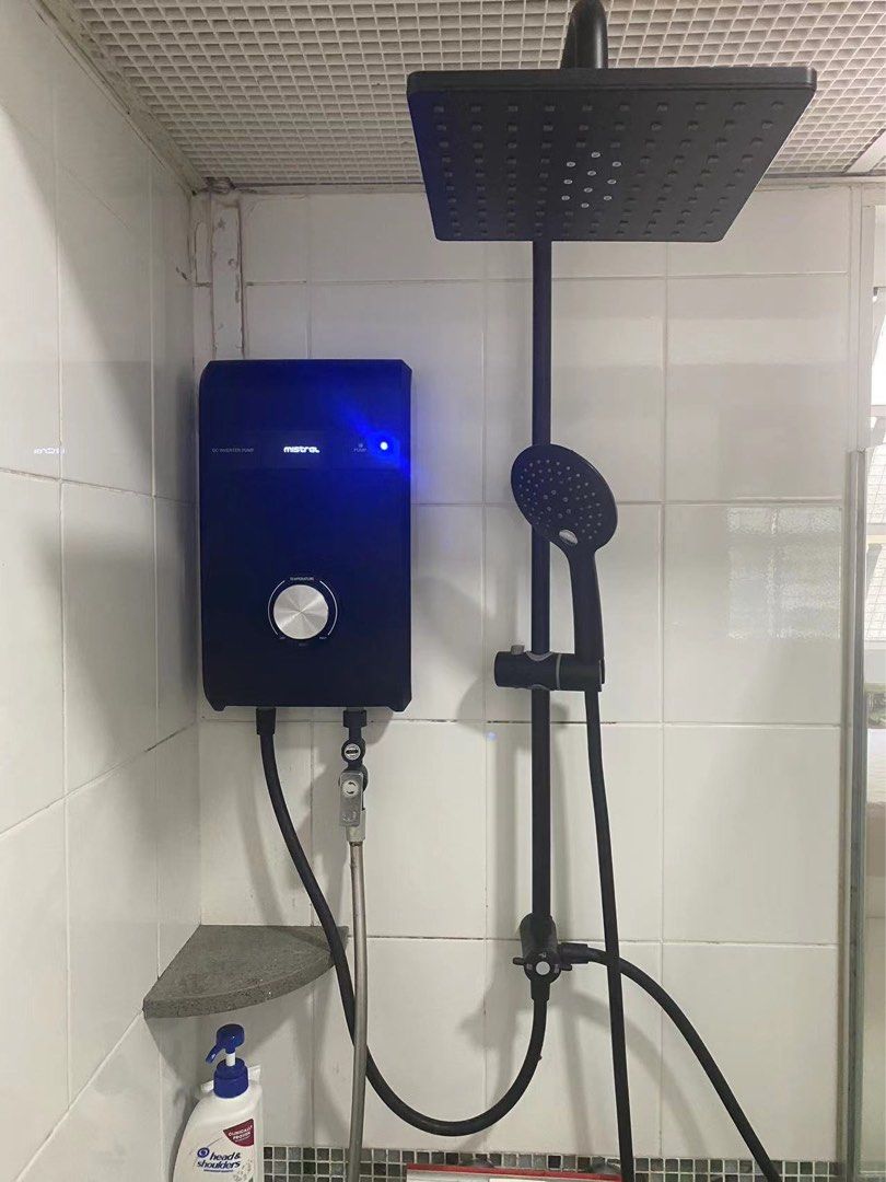 Mistral instant water heater with Rain shower & DC Pump (MSH88MB