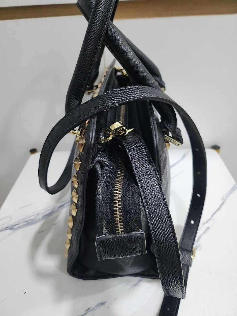SALE Michael Kors saffiano stud medium satchel Women s Fashion