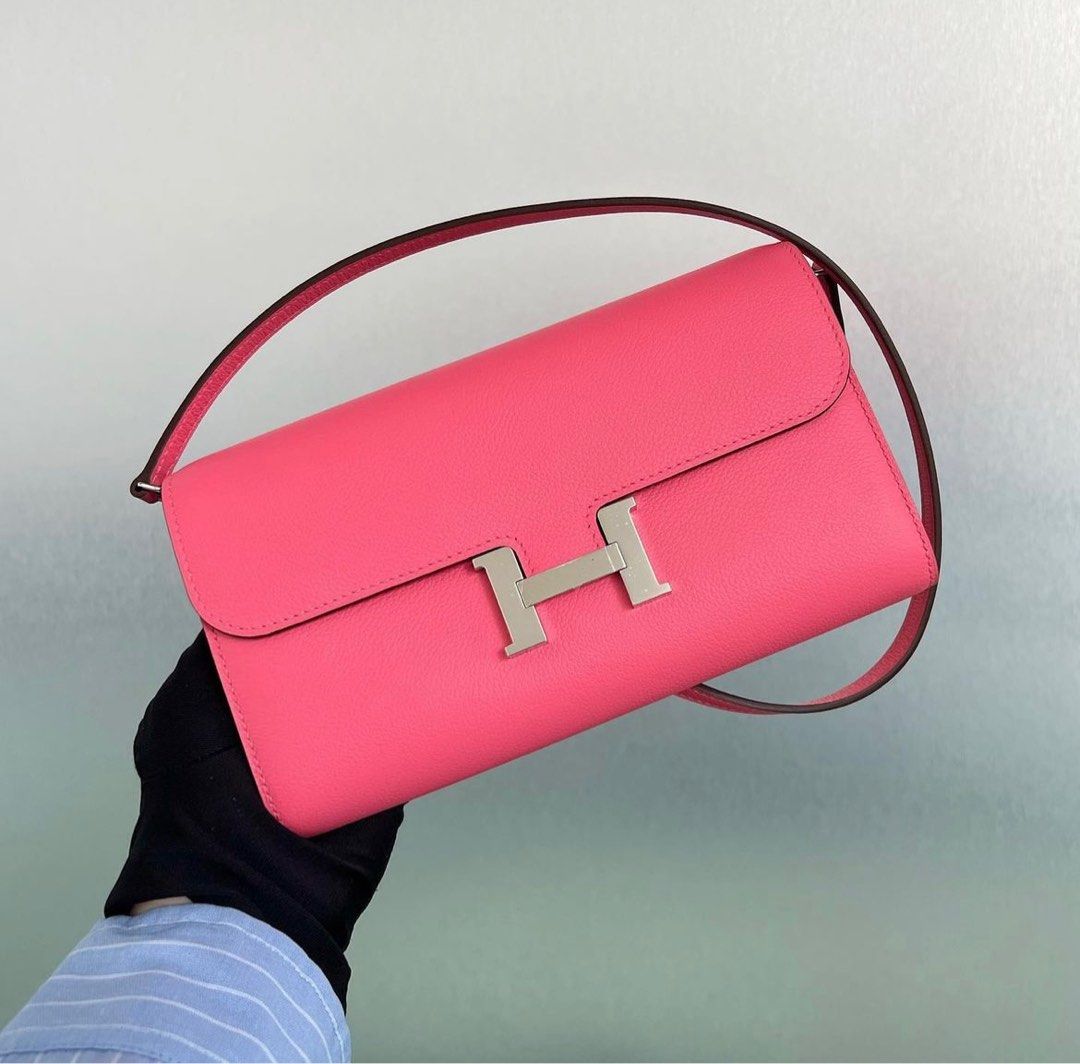 Hermes Mini Constance 18 Bag 8W Rose Azalee Epsom GHW