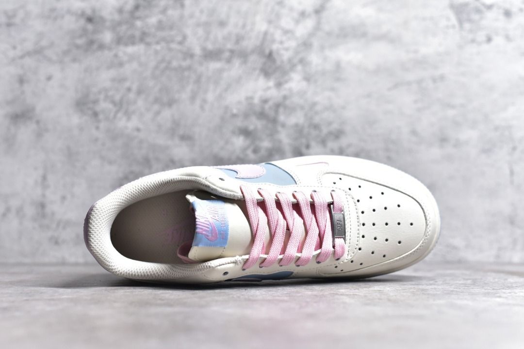 NIKE Air Force 1 low White Pink Blue shoes Women s Fashion