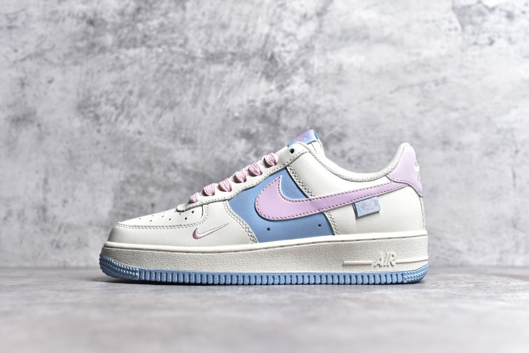 Nike air force 1 pink and blue discount