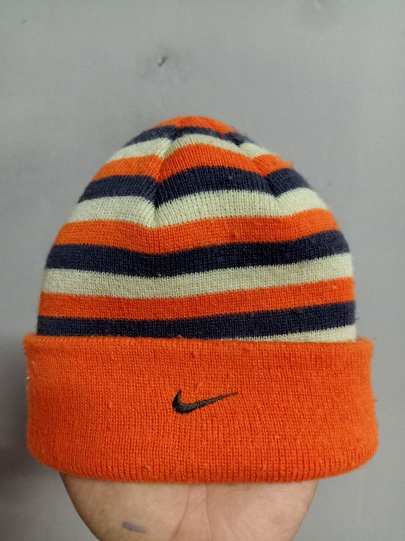Orange nike store beanie