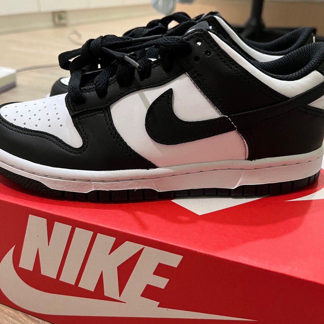 NIKE DUNK LOW 黑白熊貓大童鞋23cm