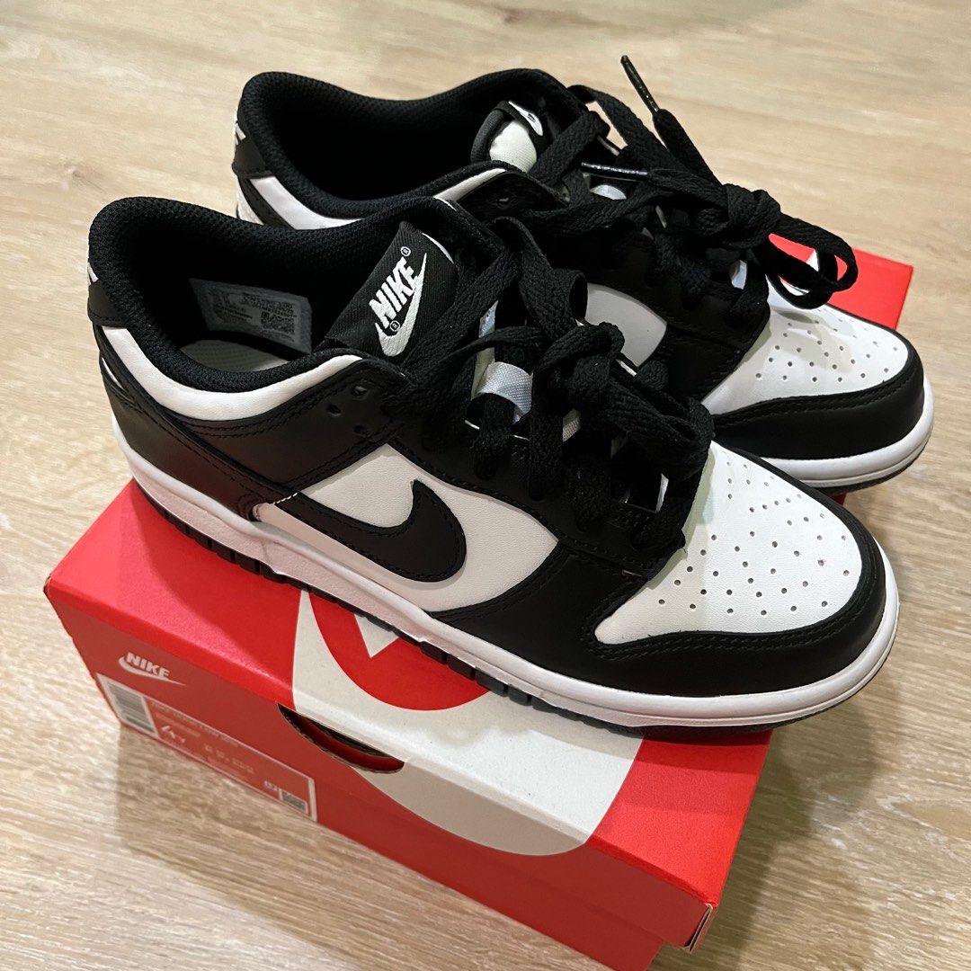 NIKE DUNK LOW 黑白熊貓大童鞋23cm