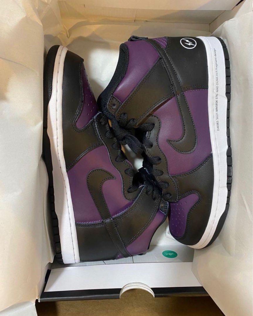 Fragment Dunks Purple Nike Fragment Dunk High Purple Black, Men's