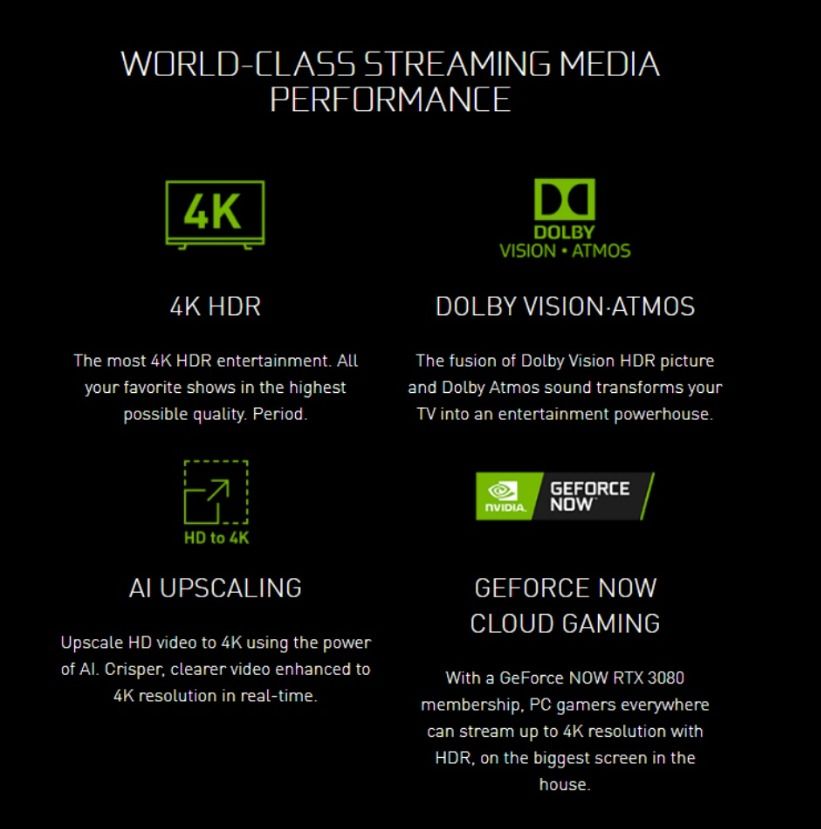 NVIDIA SHIELD Android TV Pro Streaming Media Player; 4K HDR movies, live  sports, Dolby Vision-Atmos, AI-enhanced upscaling, GeForce NOW cloud  gaming