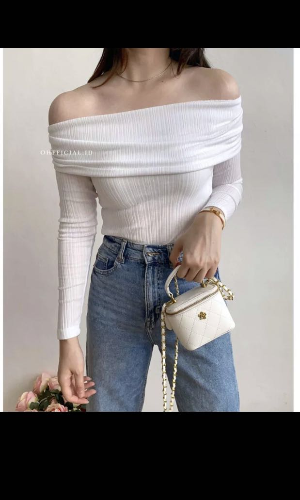 Off shoulder white on Carousell
